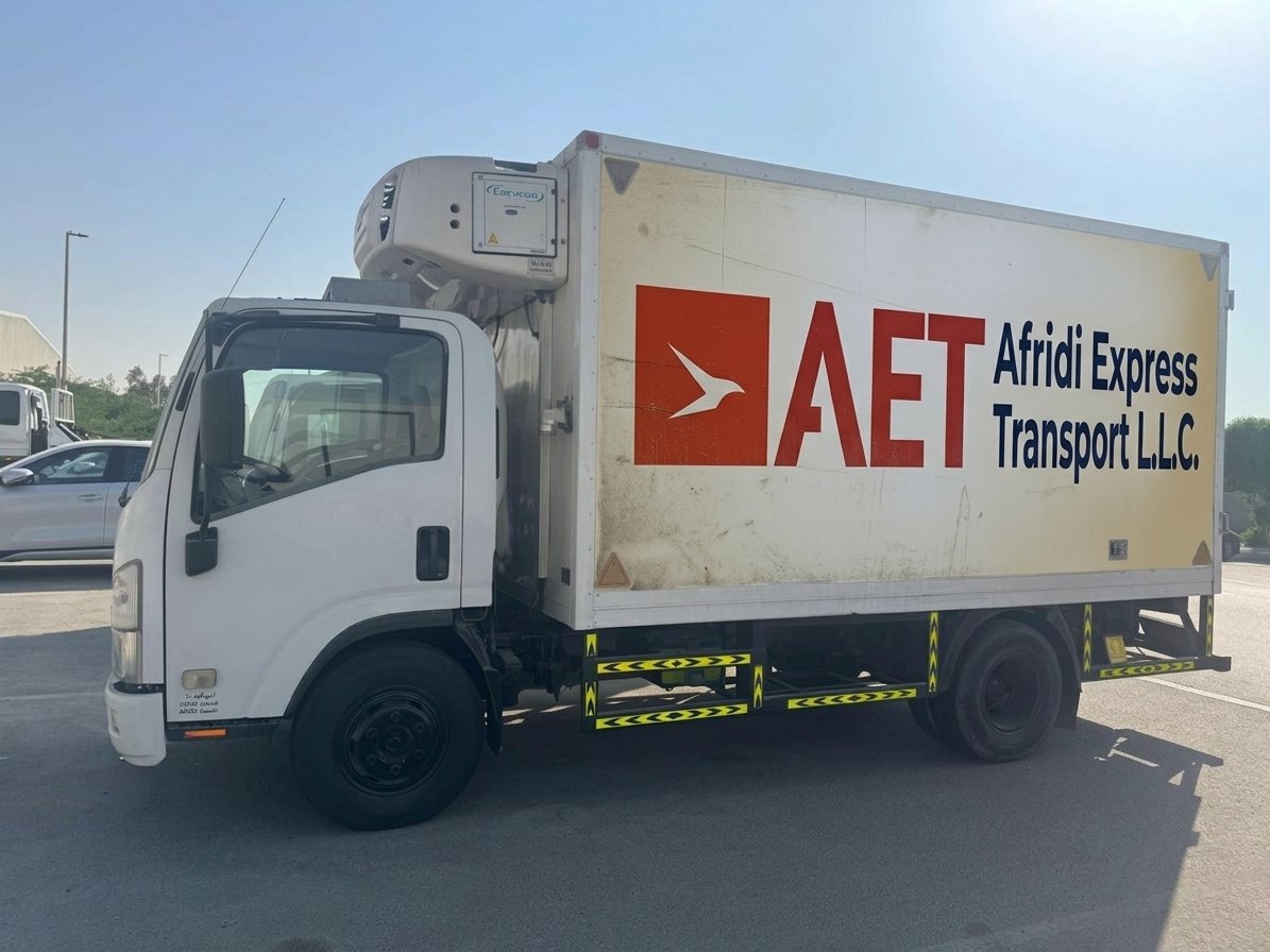 Refrigerated truck for temperature-controlled commercial deliveries in Abu Dhabi